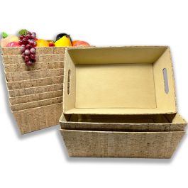 12 Pack - Rect Corkboard Exterior Utility Tray with Ear Handles - Small 8in