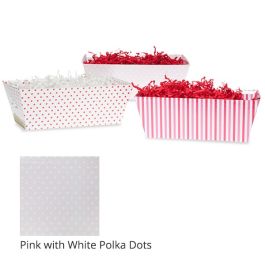Pink with White Polka Dots - Gift Tray Small - Valentine 9in