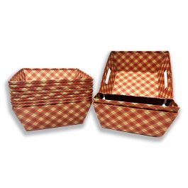 12 Pack - Red Holiday 8in Gift Utility Square Tray