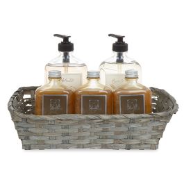 Rectangular Bamboo Utility Basket 12in - Antique Grey