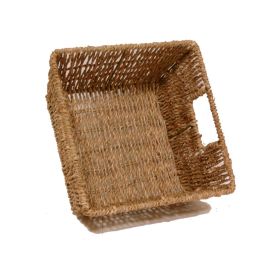 Michaela Medium Square Sea Grass Basket 8in