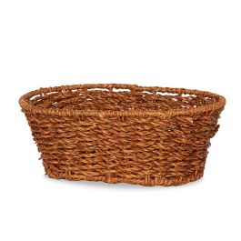 Michaela Small Oval Sea Grass Tray Basket 9in