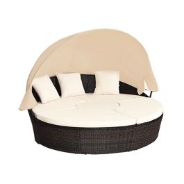 Replacement Canopy for Tangkula Patio Round Daybed RipLock 350 Garden Winds