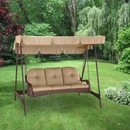 Replacement Canopy for Azalea Ridge Three Person Swing BEIGE Garden Winds