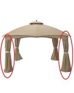 Tettoia Sostitutiva Per Gazebo Lowe 10'x12' Modello TPGAZ17-002 C – Copertura Ombreggiante Marrone