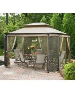 Replacement Canopy and Net for Lattice Gazebo - RipLock 350