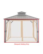 Universal Replacement Mosquito Netting Set for 10' X 10' Hard Top Gazebo