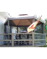 Replacement Canopy and Netting Set for Loblaws RCSS Hexagon Gazebo - 350