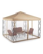 Replacement Canopy and Netting for Whole Home 10 x 10 Cabin Style Gazebo