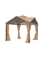 Replacement Canopy and Netting Set for Style Selections Pitched Gazebo - Riplock 350